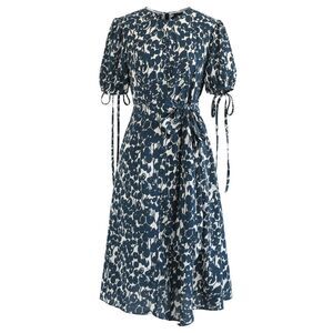 Chicwish Budding Flower Dark Green Print Dress Size Small